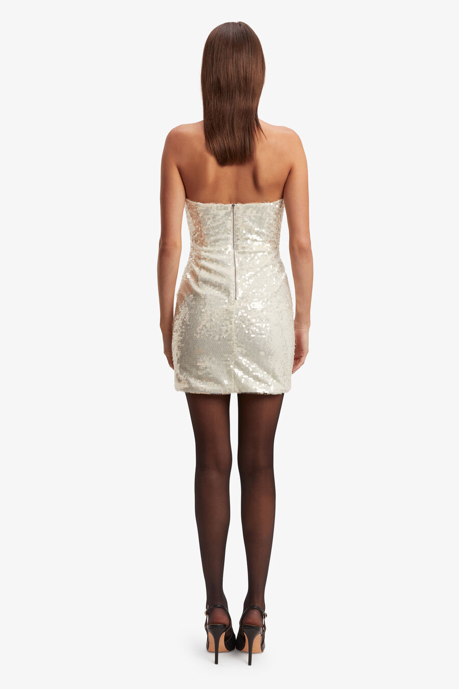 JINXA SEQUIN MINI DRESS in colour NUDE SQN