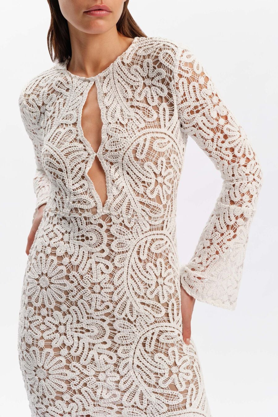 Carlina Crochet Midi Dress