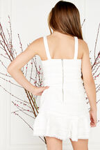 MELANIA BOUCLE DRESS in colour BRIGHT WHITE