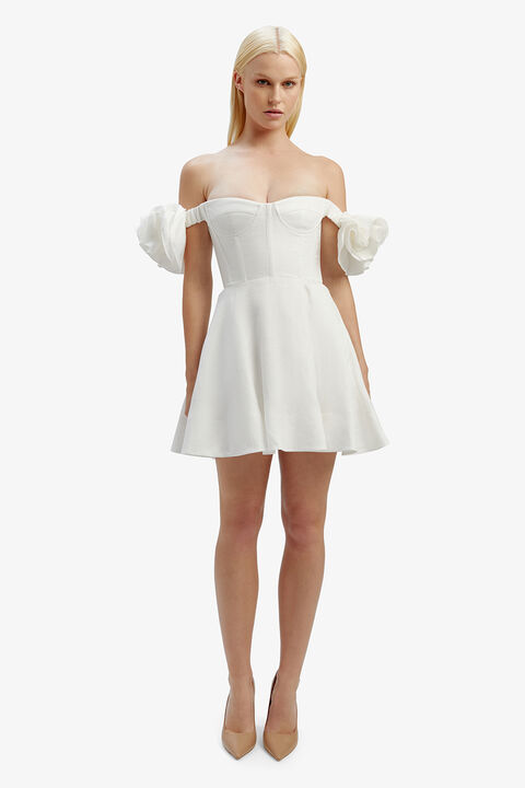 SIGMA MINI DRESS in colour BRIGHT WHITE