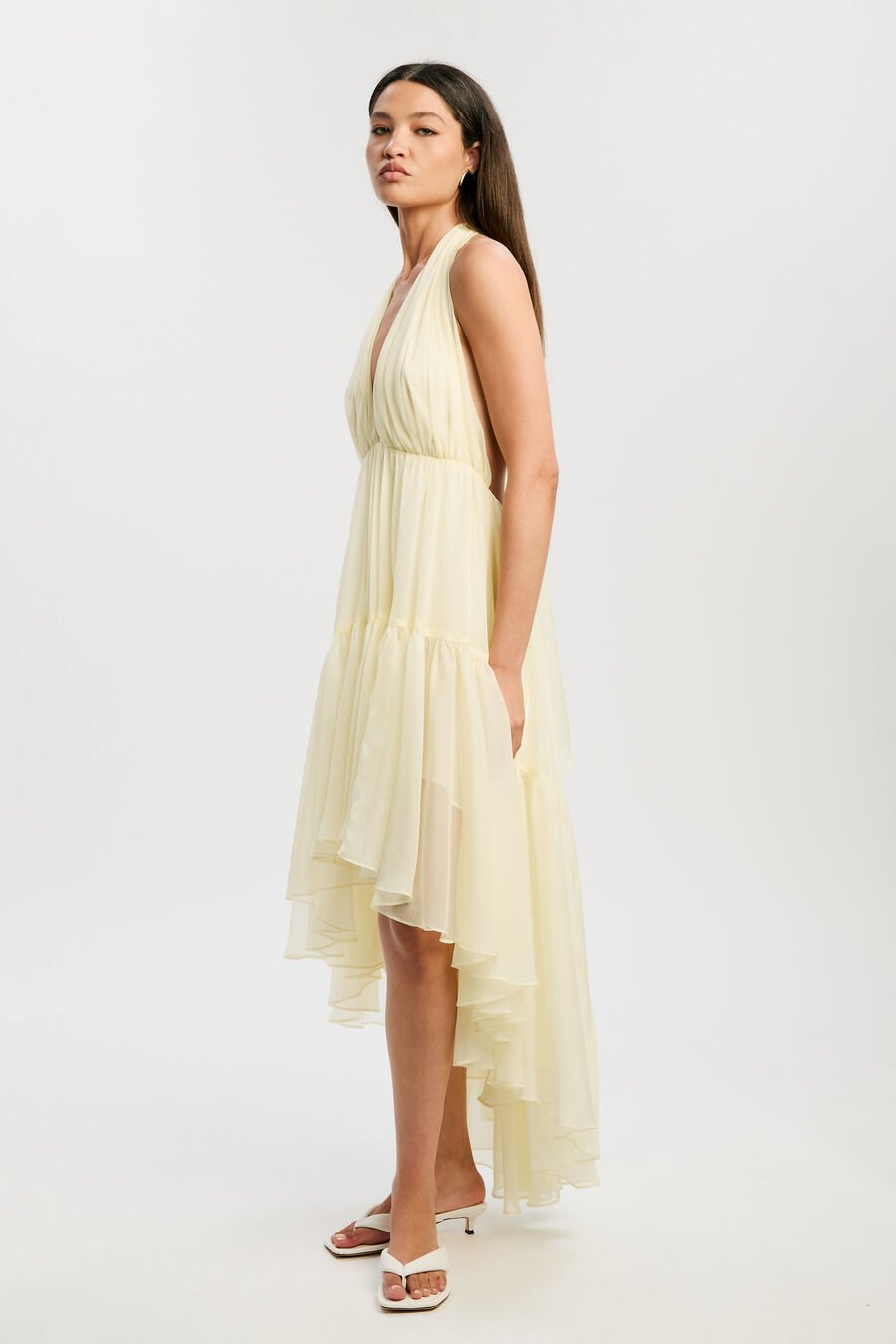 Leona High Low Ruffle Dress