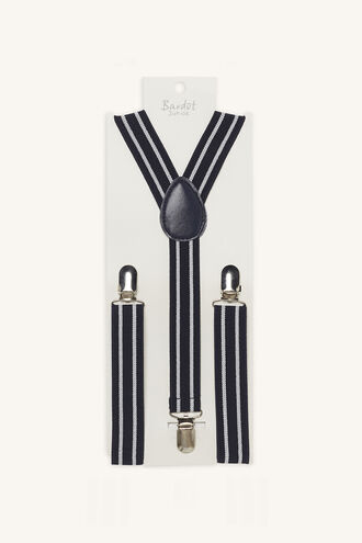 STRIPED BRACES in colour BLACK IRIS