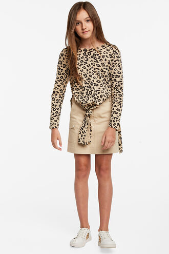 LEOPARD L/S TYLA TEE in colour JET BLACK