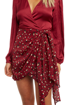 ELENA TIE BLOUSE in colour DRY ROSE