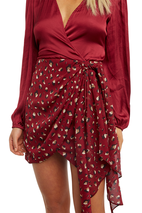 ELENA TIE BLOUSE in colour DRY ROSE