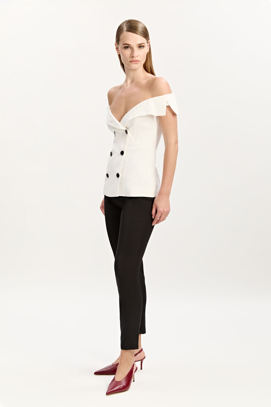 Eliora Button Front Linen Top