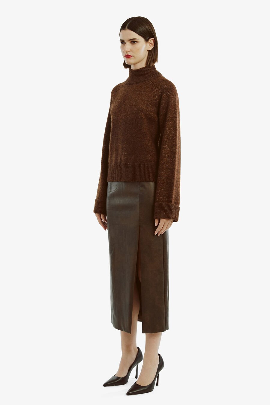 スカート Herno Dark Chocolate Midi Skirt Women's Skirts | Herno®