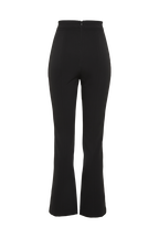 KICKFLARE SPLIT PANT in colour CAVIAR