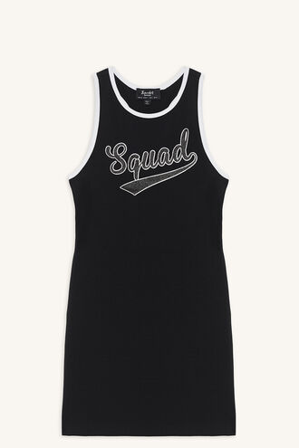 SQUAD KNIT DRESS in colour JET BLACK