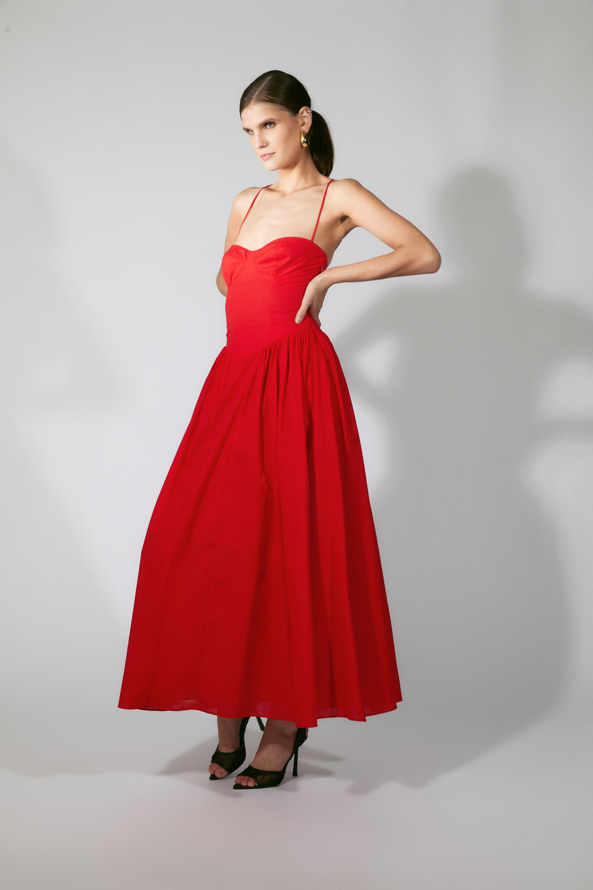 open lace back dress Tie Dye Dress with Split main image 1