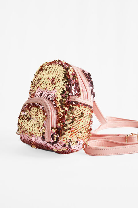 LILY SEQUIN BACKPACK in colour PINK CARNATION