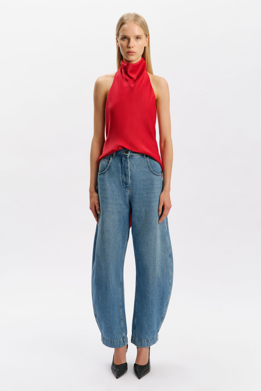 Sunella High Neck Halter Top