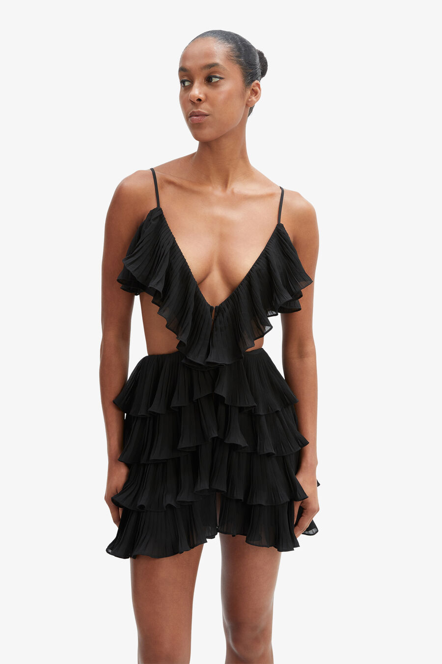 Ilara Pleated Cut Out Dress