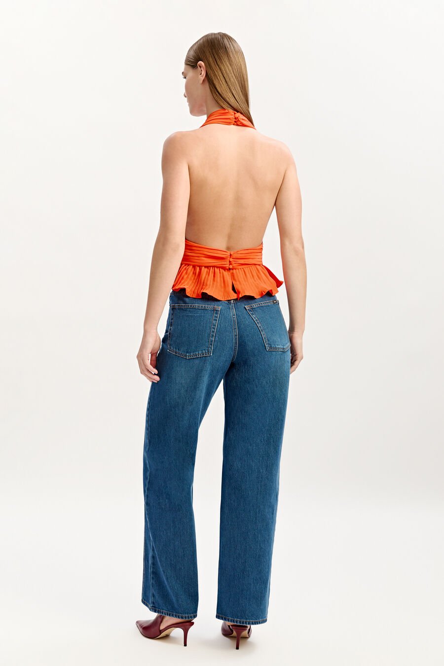 Amala Pleated Halter Neck Top