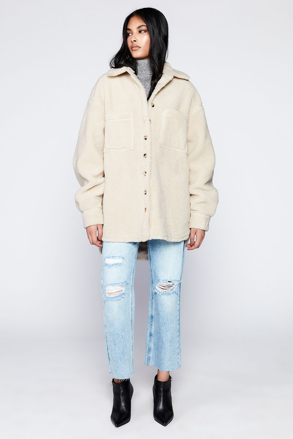 teddy peacoat