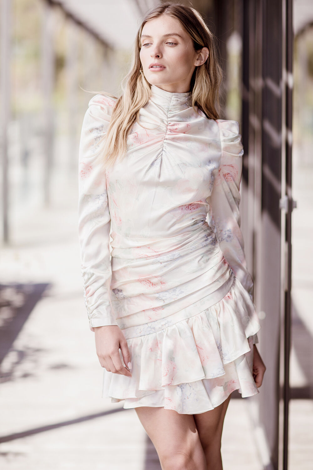 sharna frill bardot dress