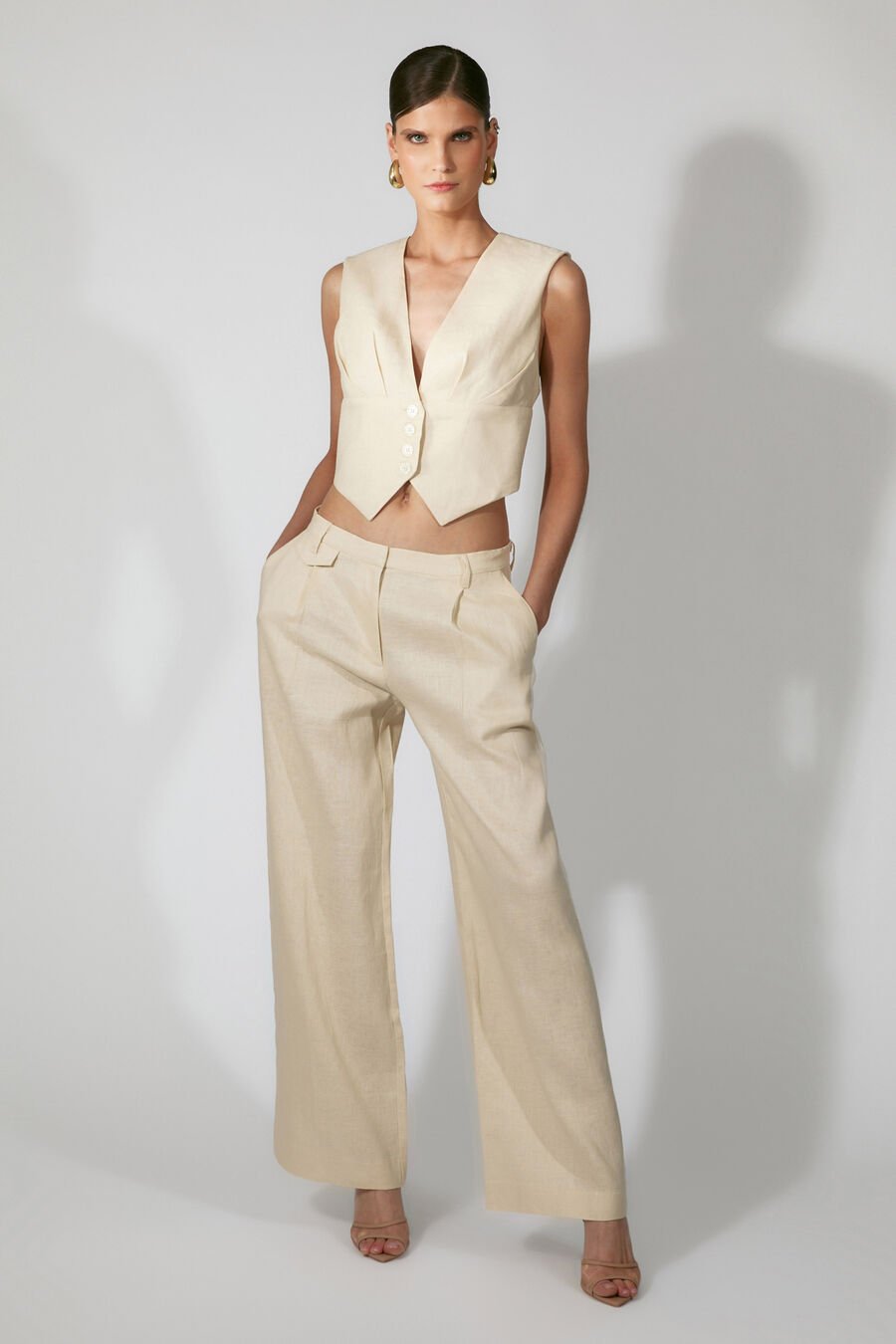 Geordy Linen Vest Top