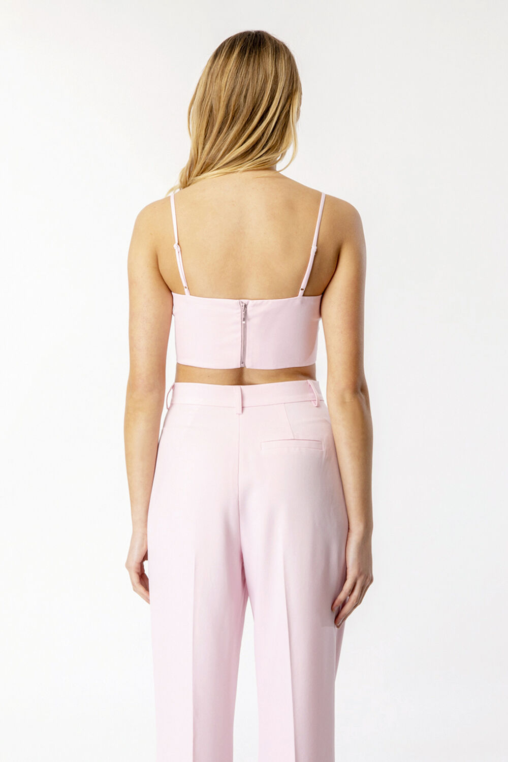 ATHENA CROP TOP in colour SOFT PINK