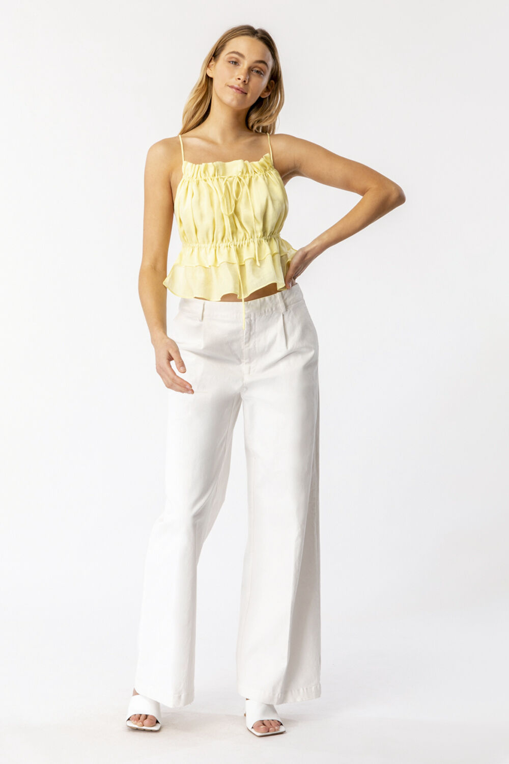 LOW RISE HIPSTER PANT in colour CLOUD DANCER