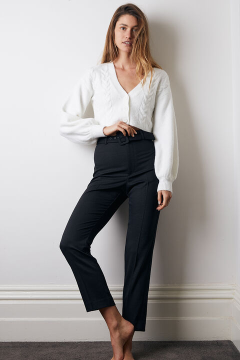 THERESE BUCKLE PANT in colour CAVIAR