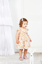 Abigail Tier Dress in colour AMBER BROWN