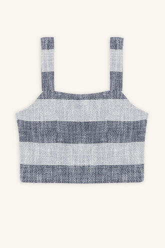 LEAH TEXTURED TOP in colour ALMOND OIL