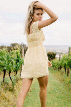 ELISA MINI DRESS in colour VIBRANT YELLOW