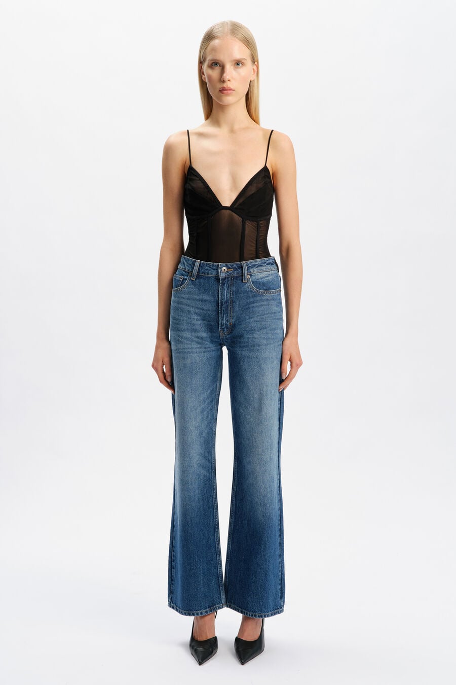 030 High Rise Wide Leg Jean