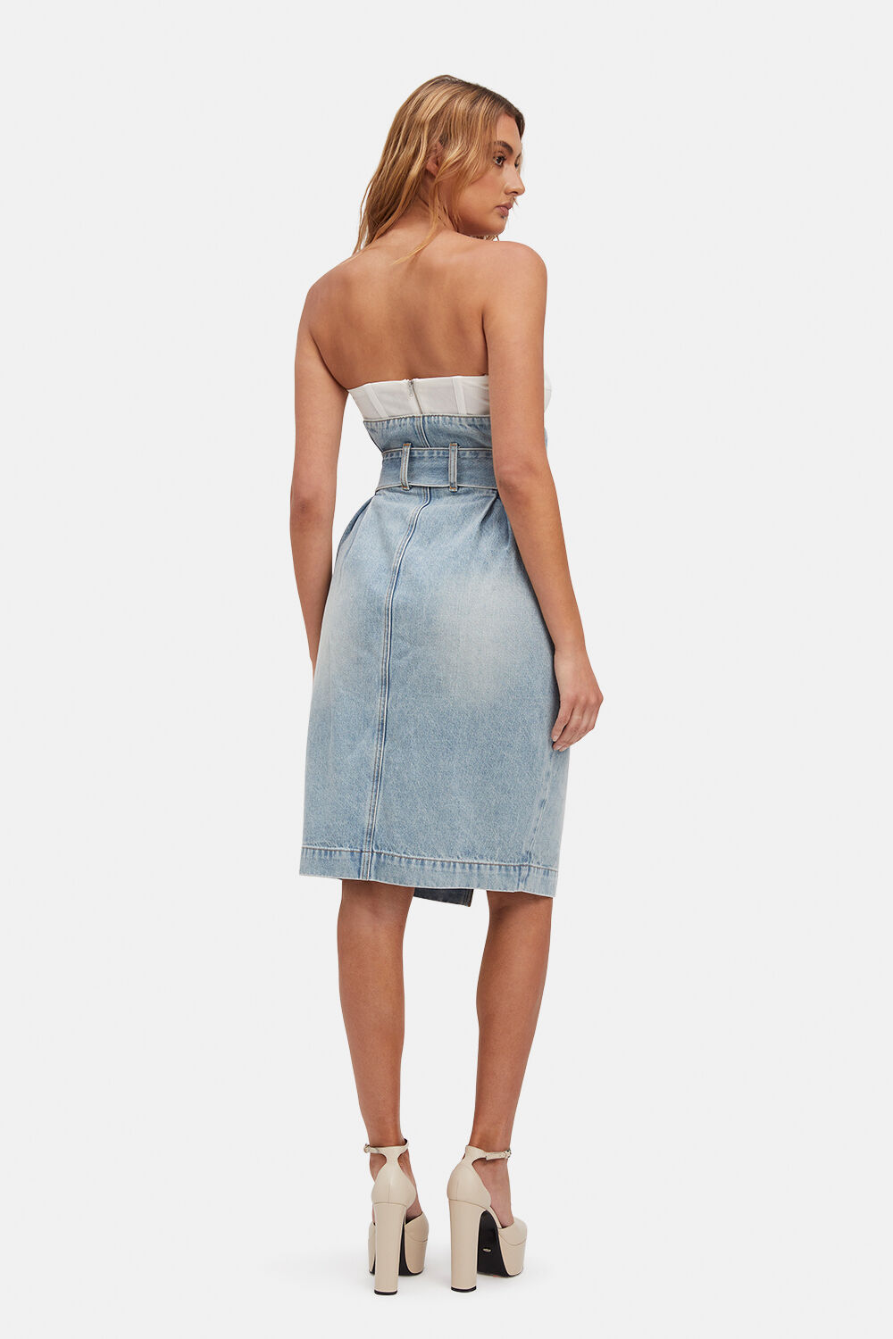 VANITY PAPERBAG SKIRT in colour MIDNIGHT NAVY
