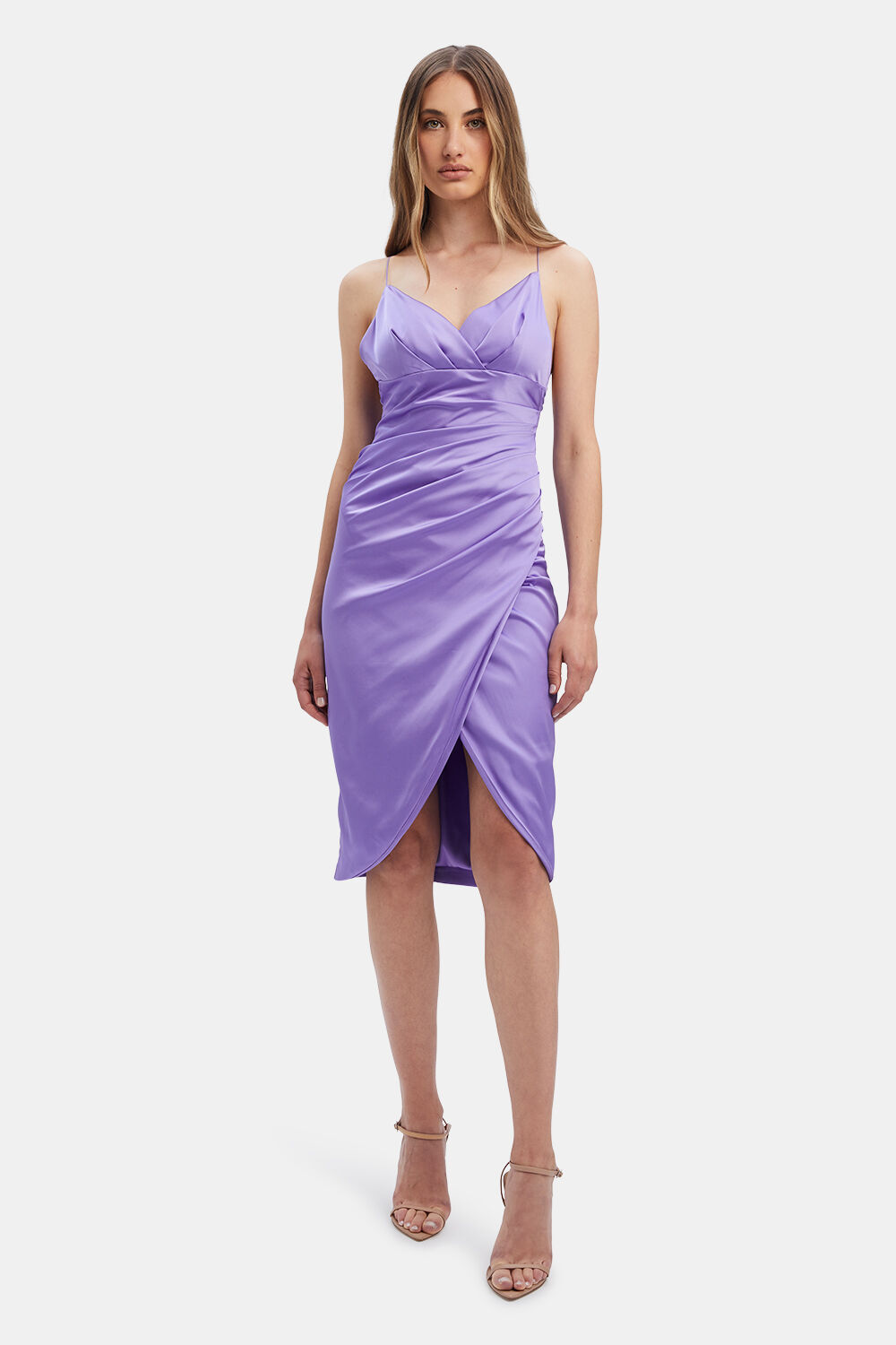 REIDUN MIDI DRESS in colour VIOLET TULIP