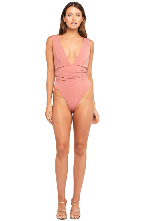ALI BODYSUIT in colour BRANDIED APRICOT