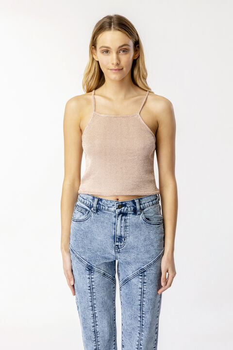 LUREX CAMI in colour ROSE CLOUD