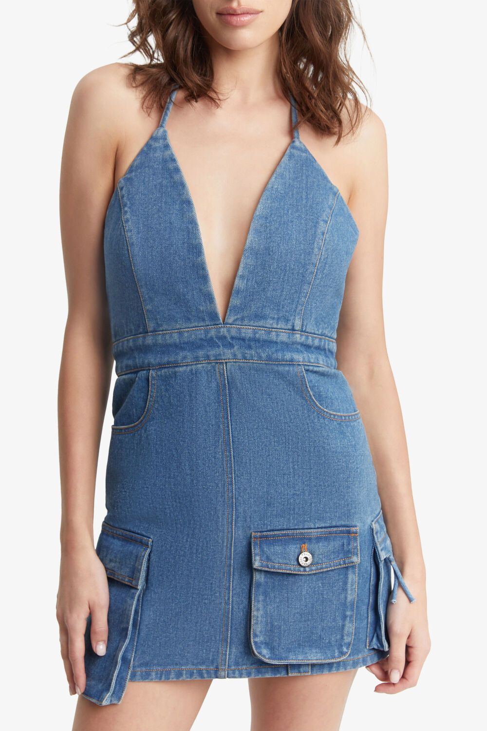 ZERAH CARGO MINI DRESS in colour CITADEL