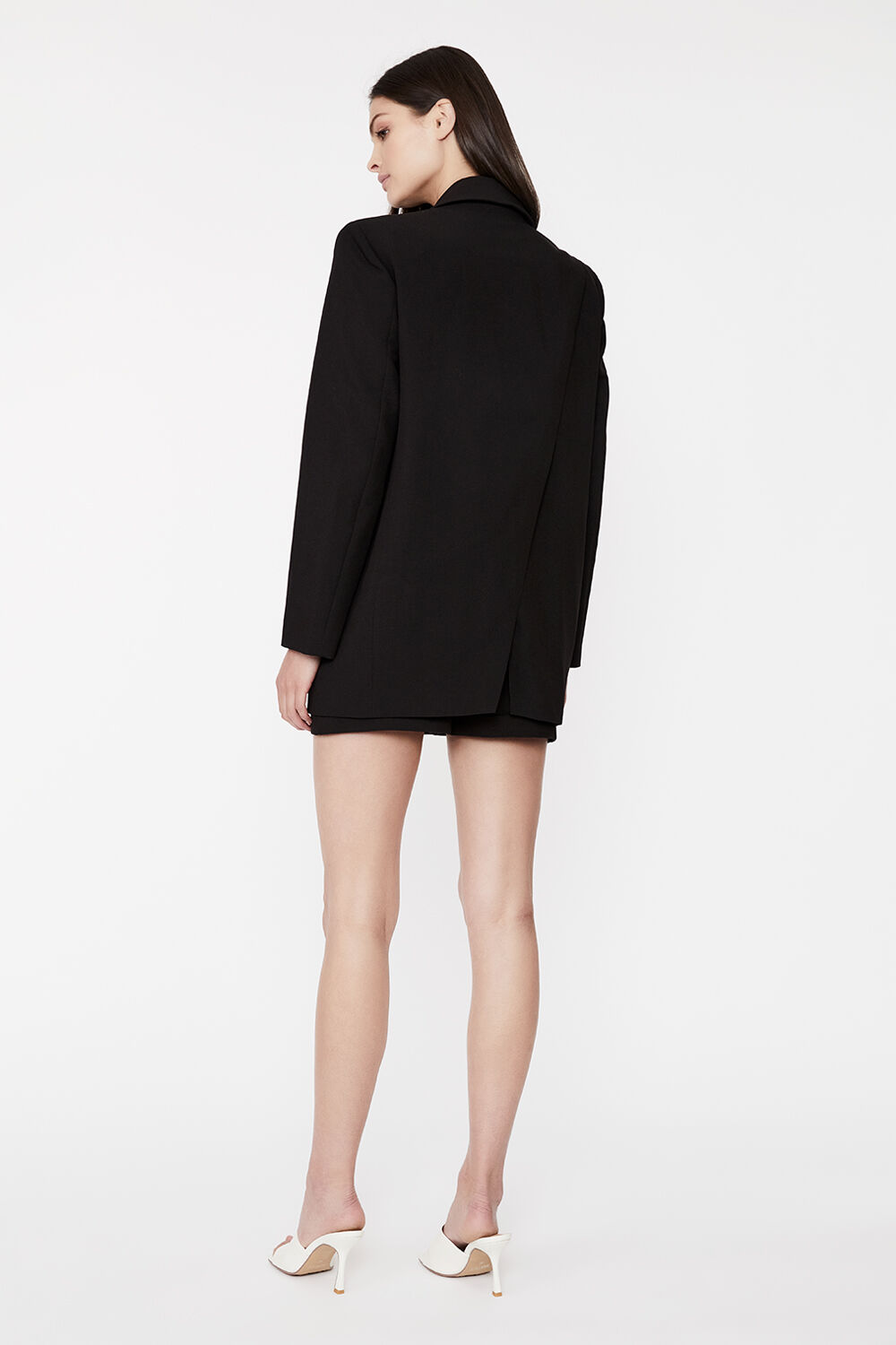 MAISON SPLIT BACK BLAZER in colour CAVIAR