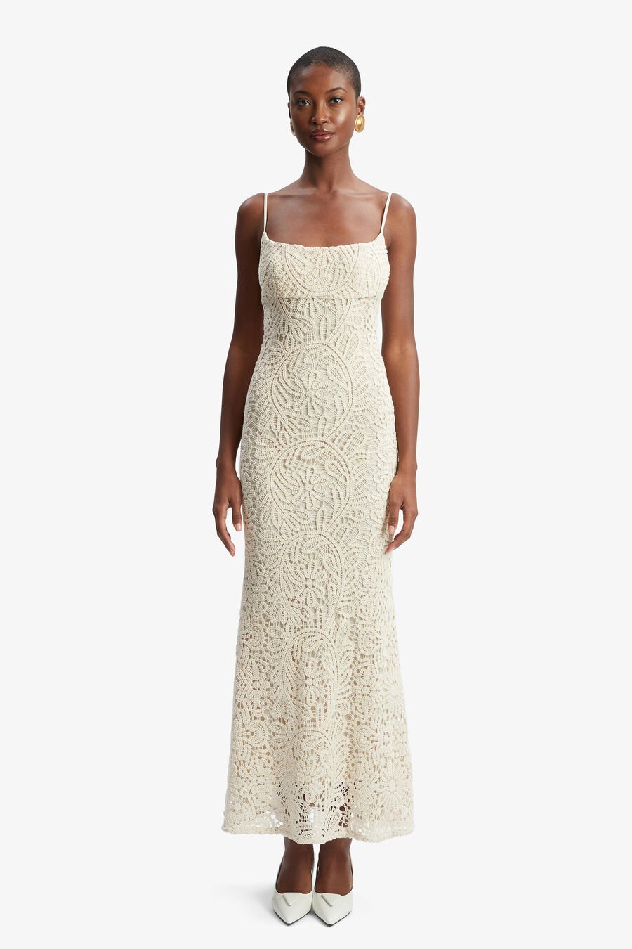 Adoni Crochet Midi Dress