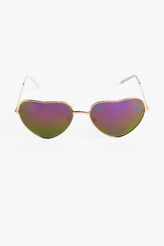 MIA HEART METAL SUNGLASSES in colour BRIGHT WHITE