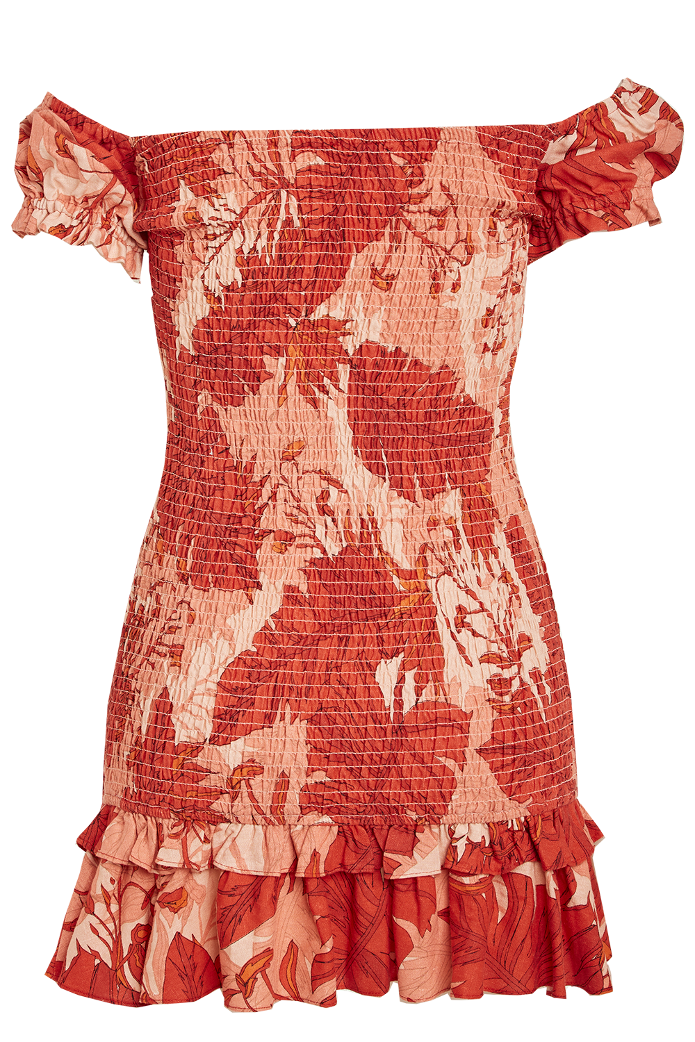 GWEN MINI DRESS in colour MINERAL RED