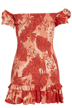 GWEN MINI DRESS in colour MINERAL RED