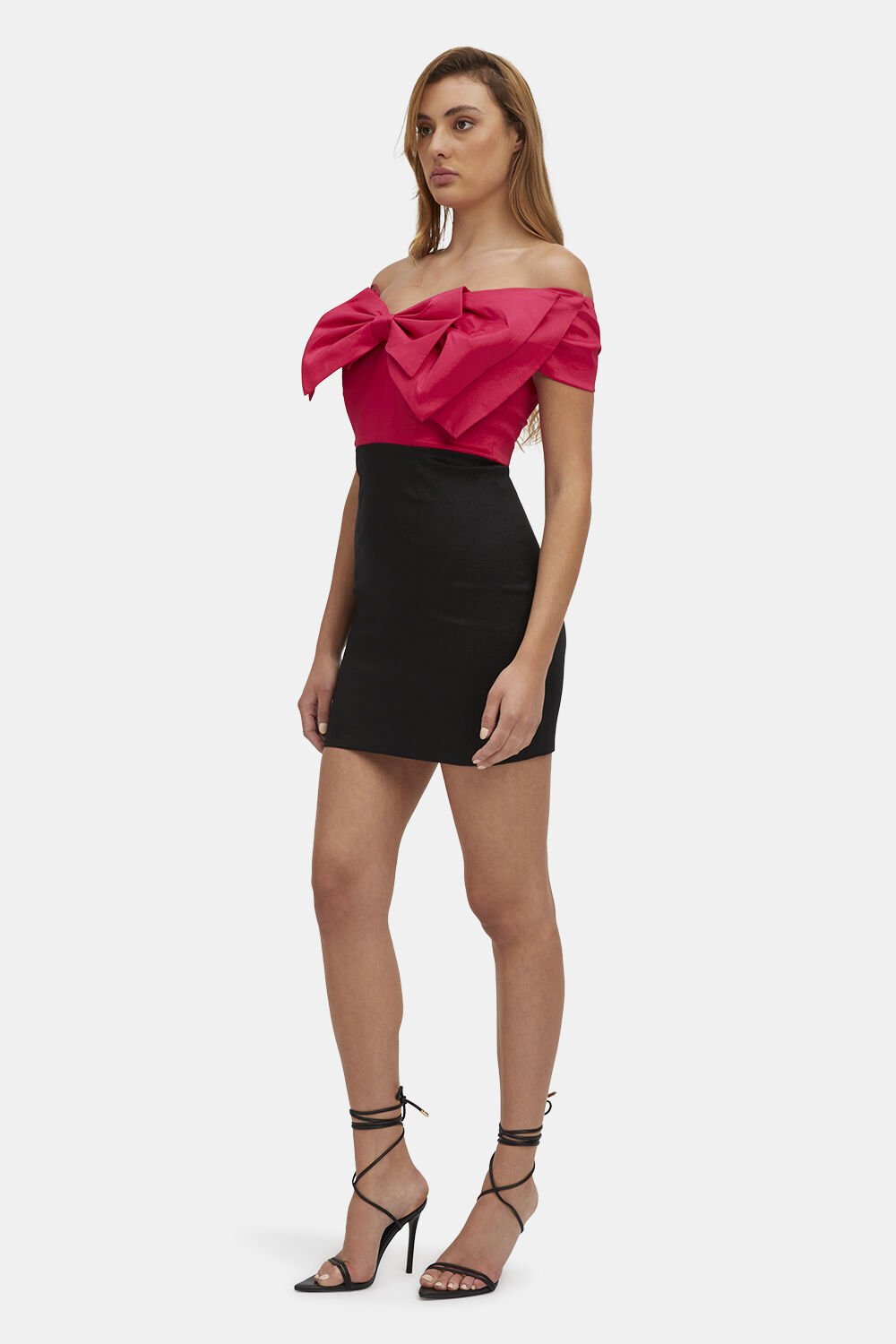 MINI BOW DRESS in colour JET BLACK
