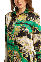 SCARF PRINT SHIRT in colour CLASSIC GREEN