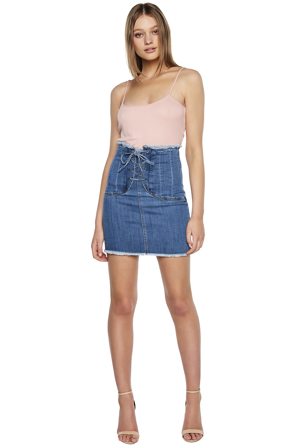 Corset Denim Skirt Ladies Clothing & Skirts Bardot