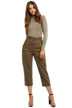 KATJA ROLL NECK BODYSUIT in colour DEEP LICHEN GREEN