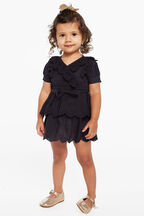 CINDY BRODERIE DRESS in colour PEACOAT