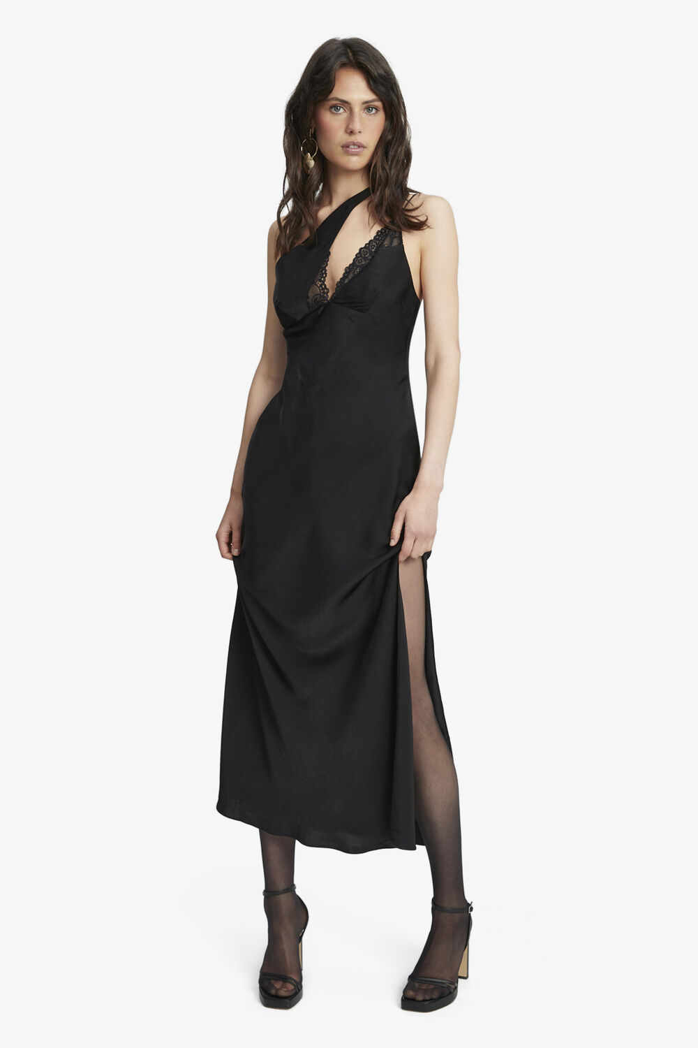 LAMONT SLIP DRESS in colour CAVIAR
