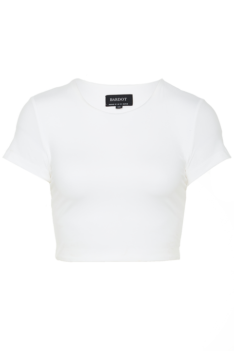 BRIE CROP TOP in colour BRIGHT WHITE
