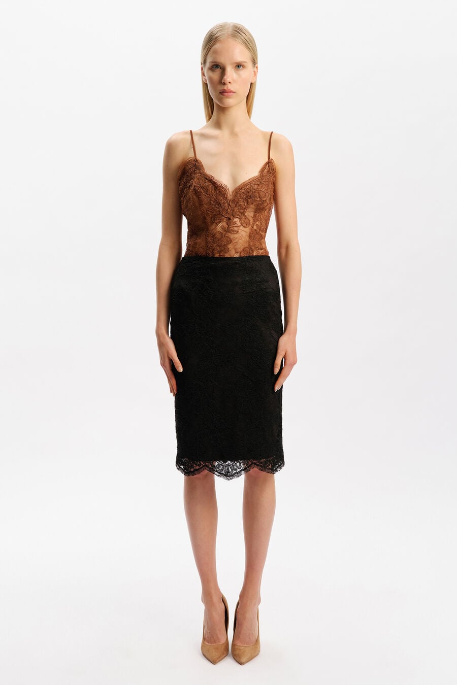 Andrina Lace Midi Skirt