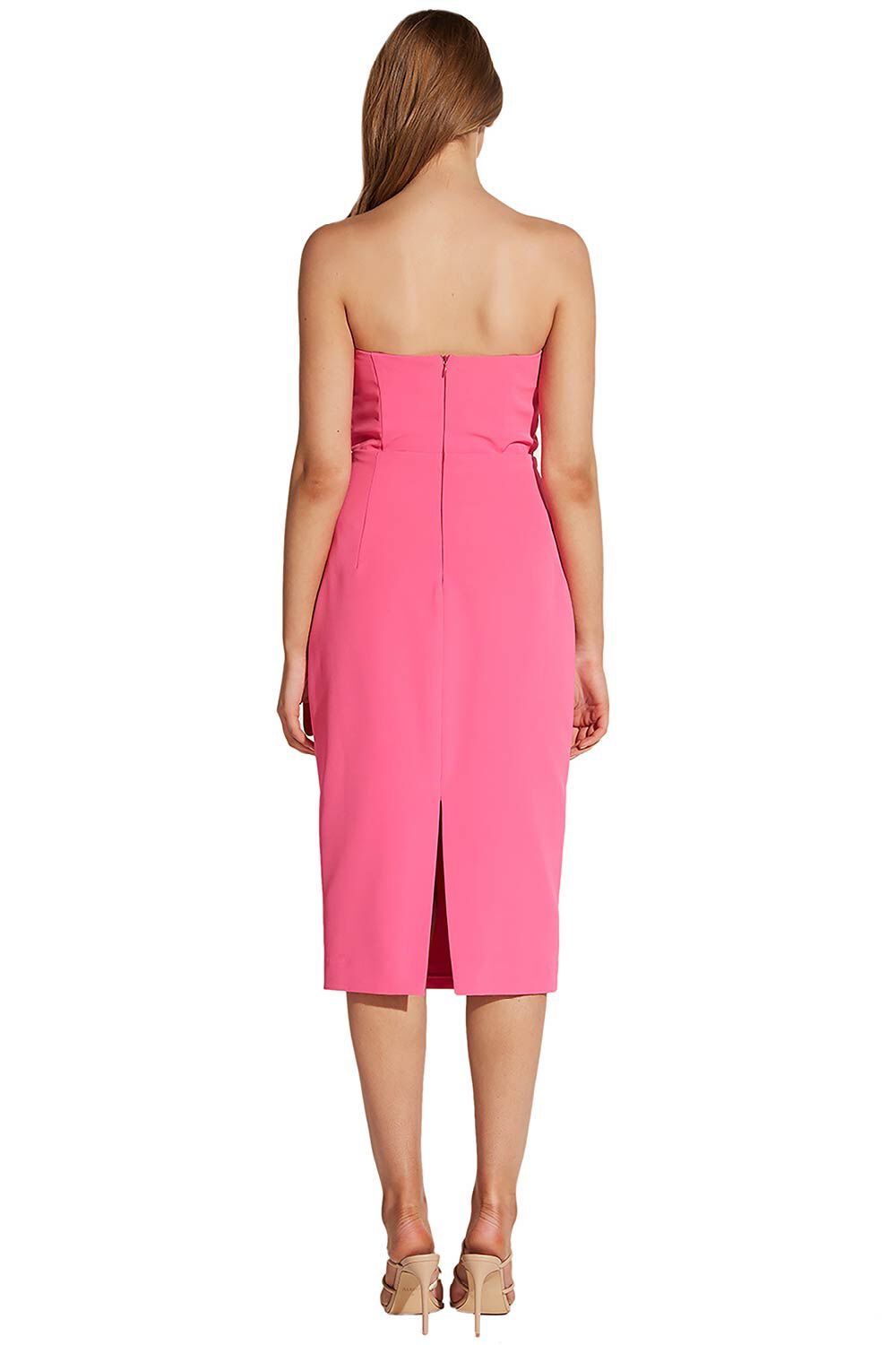 Pink strapless midi dress clearance