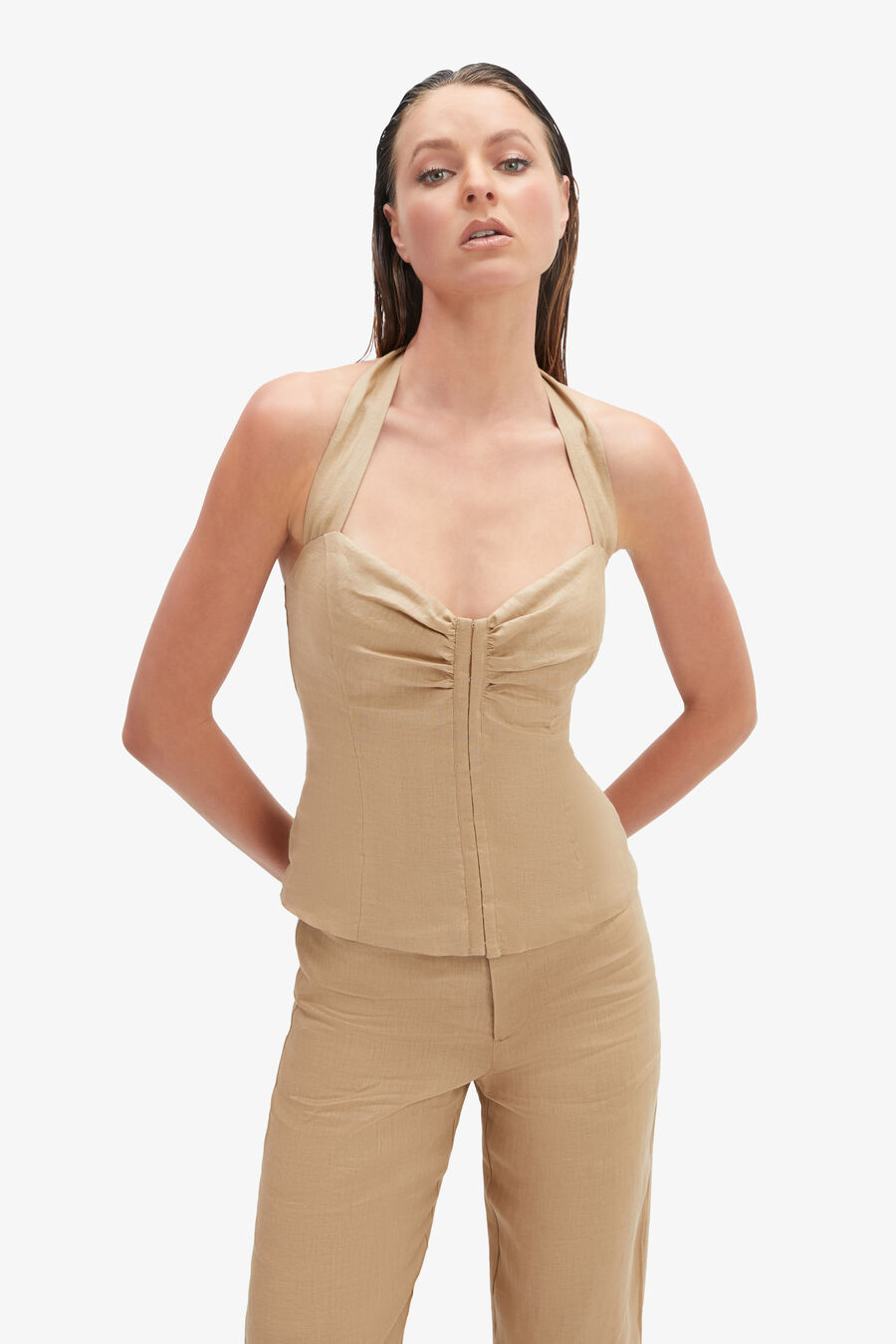 Rixton Linen Halter Top