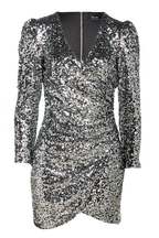 SEQUIN SPARKLE DRESS in colour LUNAR ROCK