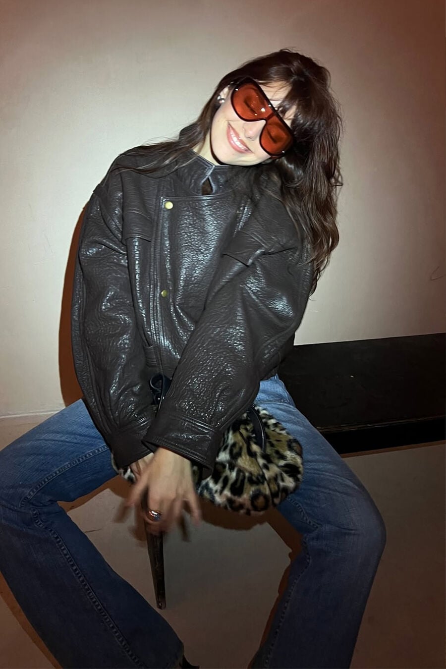 Oversized Leather Jacket